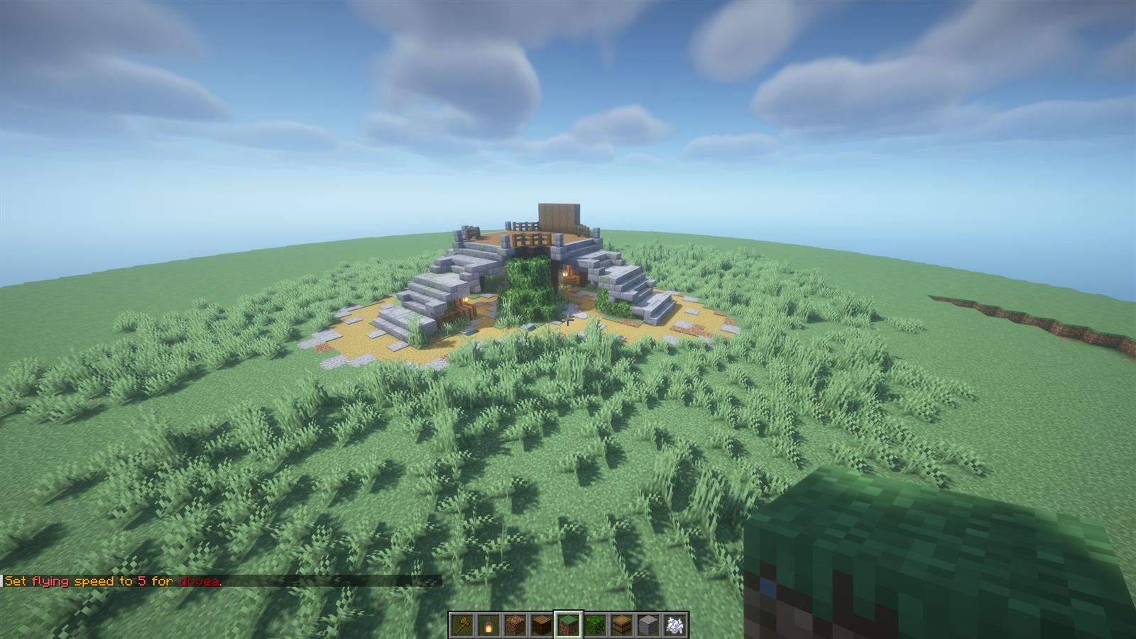Stone hideout tucked into the plains