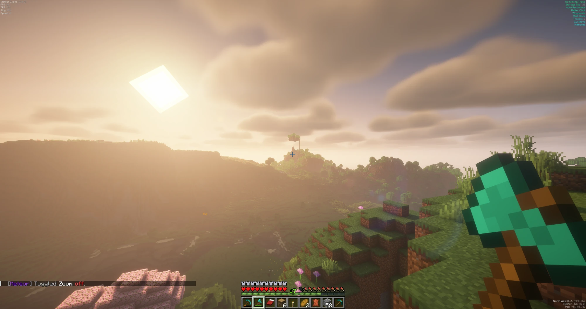 Hazy sunrise over the canyon